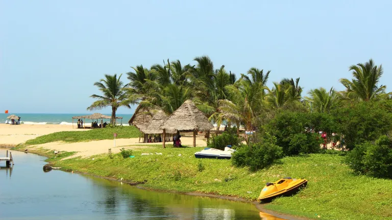 Shore of Paradise Beach, Pondicherry.