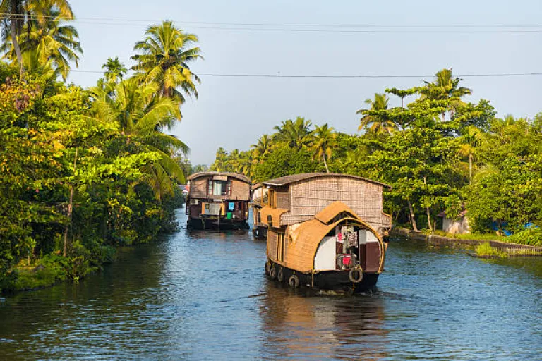 House boat in backwaters of Alleppey