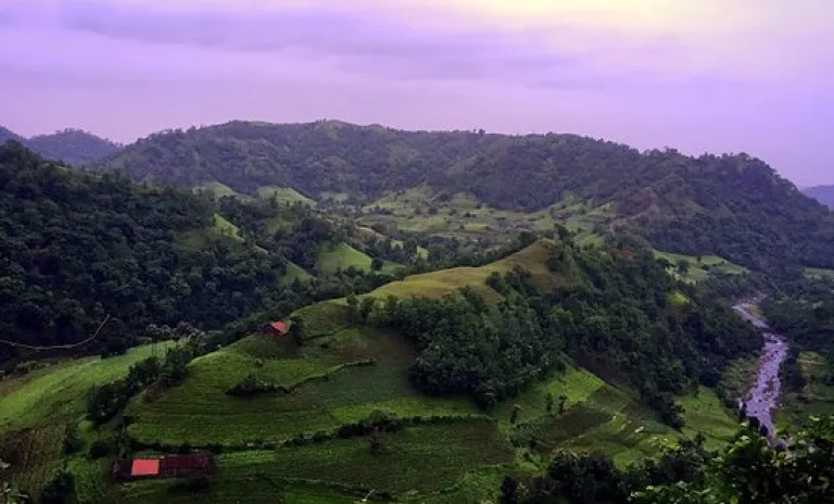 Aerial view of Shoolpaneshwar Wildlife Sanctuary