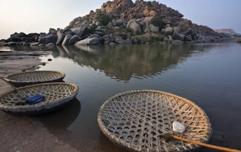 Coracle Ride at River Tungabhadra