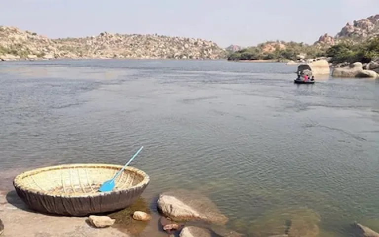 The Coracle Ride at Sanapur Lake Hampi