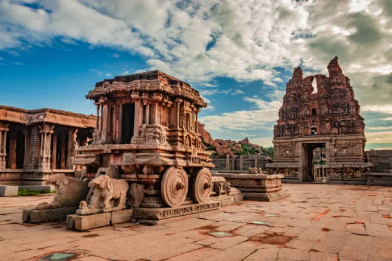 Hampi stone chariot the antique stone art piece