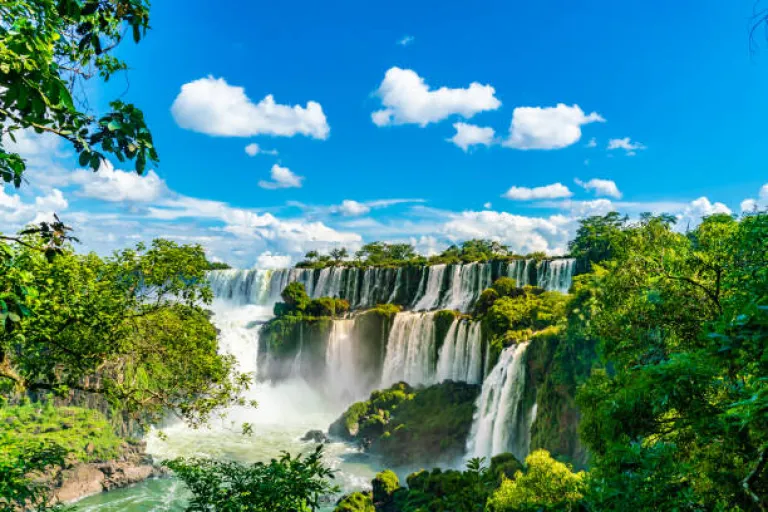 Part of The Iguazu Falls seen from the Argentinian National Park