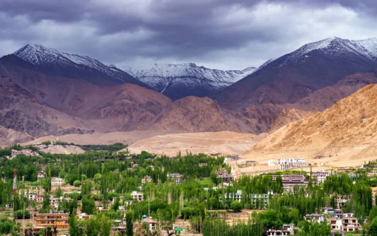 Scenic landscape view of Ladakh