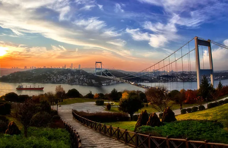 Bosphorus bridge stock photo Istanbul, T&uuml;rkiye