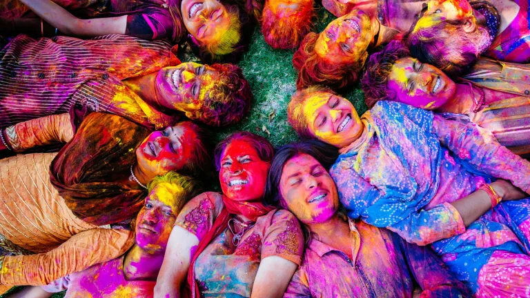 Youth at Holi Festival