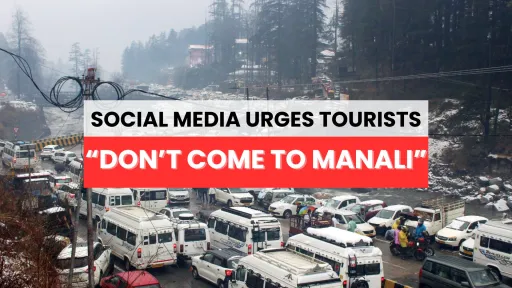 image for article "Do Not Come to Manali and Solang": Social Media Buzzes with Warnings as Snowfall Strands 2,000 Vehicles