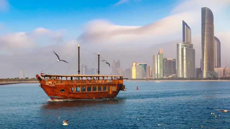 Traditional Dhow boat in Abu Dhabi