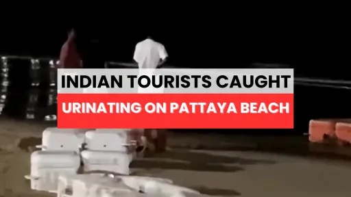 image for article Indian Tourists Face Criticism for Public Urination and Littering on Pattaya Beach