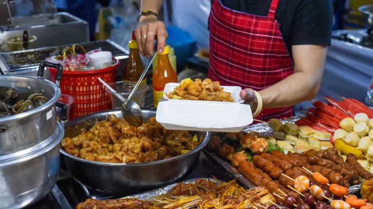 Food at a Vietnamese night market