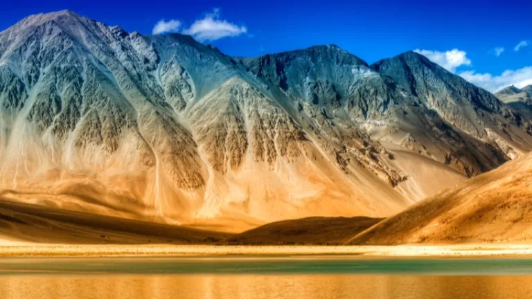 Changing hues of the Pangong Lake