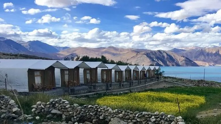 Camping at Pangong Lake