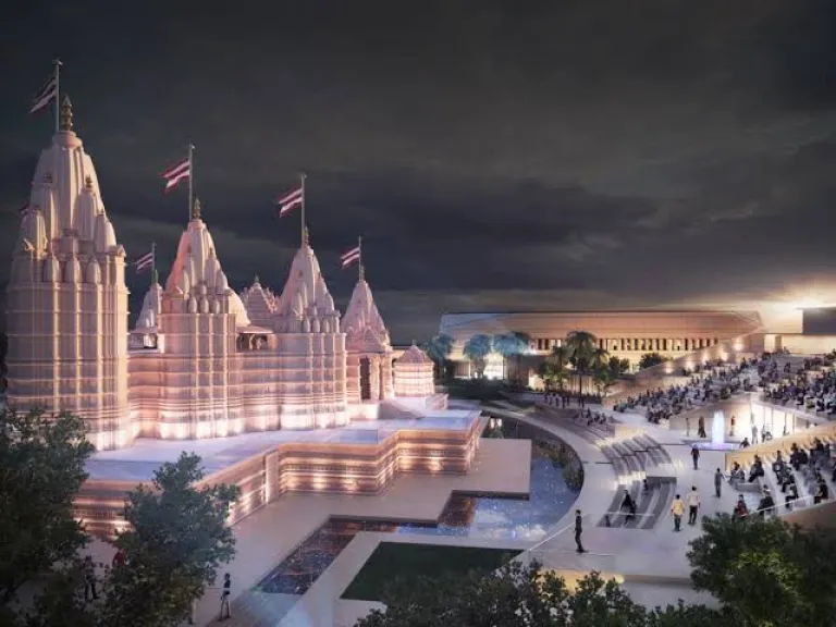 The Hindu Temple in Abu Dhabi, also known as the BAPS Hindu Mandir