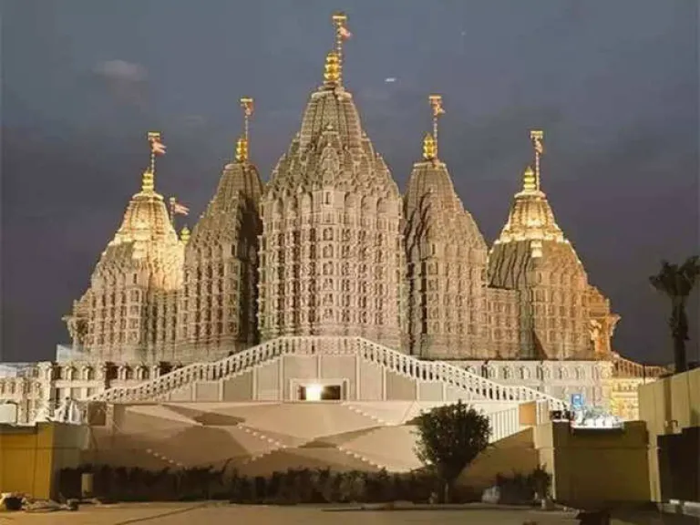 The Hindu Temple in Abu Dhabi, also known as the BAPS Hindu Mandir