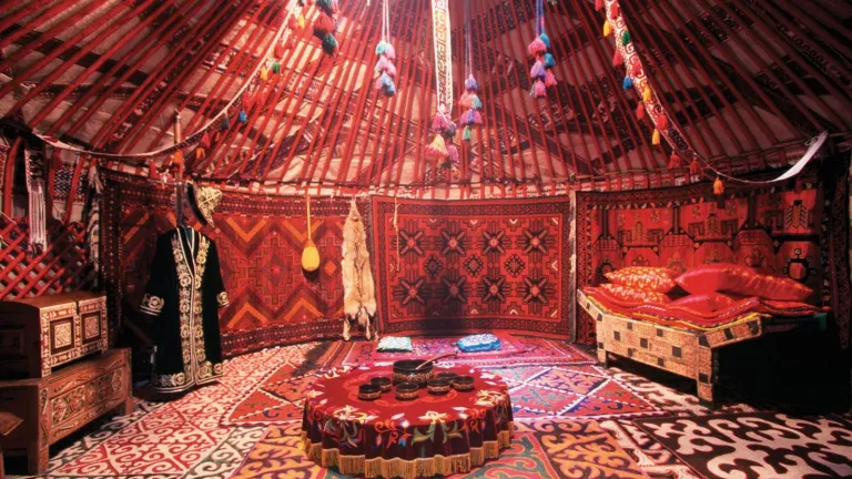 Traditional Kazakh yurt (house)