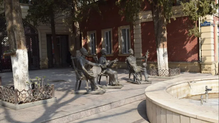 Bronze statues of Azerbaijani musicians, Javad Khan Street, Ganja