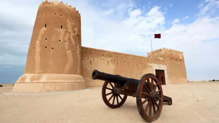 War cannon at Al Zubarah Fort