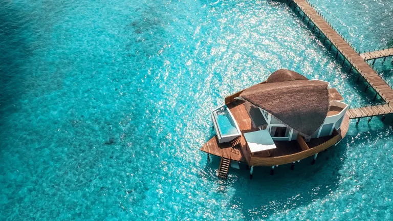 Water villas in Maldives resort