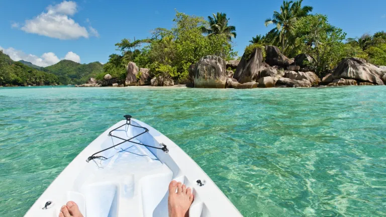 Kayaking at Port Launay Marine Park