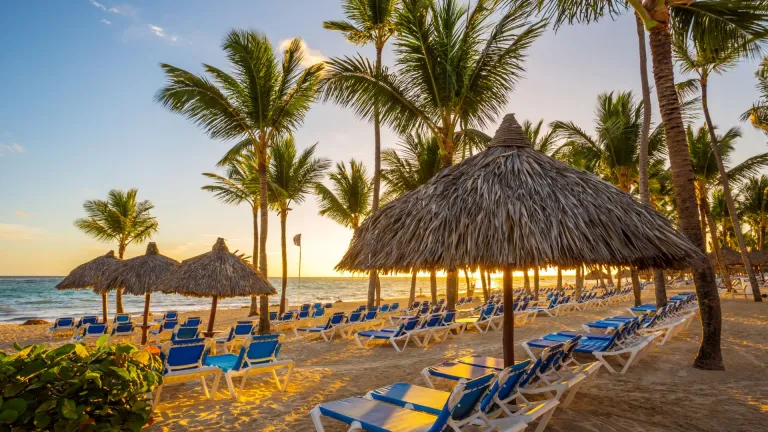 Tropical Beach Resort in Punta Cana, Dominican Republic.