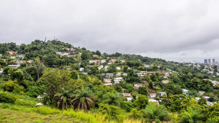 Panoramic view of Port of Spain, Trinidad and Tobago