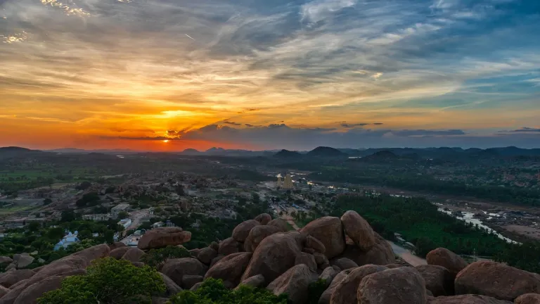 Sunset from atop Matanga Hill