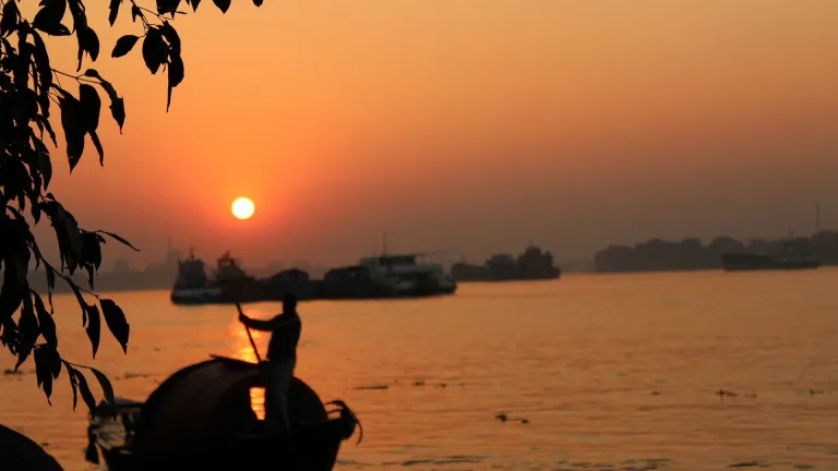 Sunset boat ride at Hooghly river