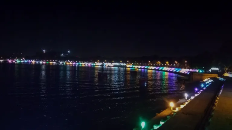 Kankaria Lake at nighttime