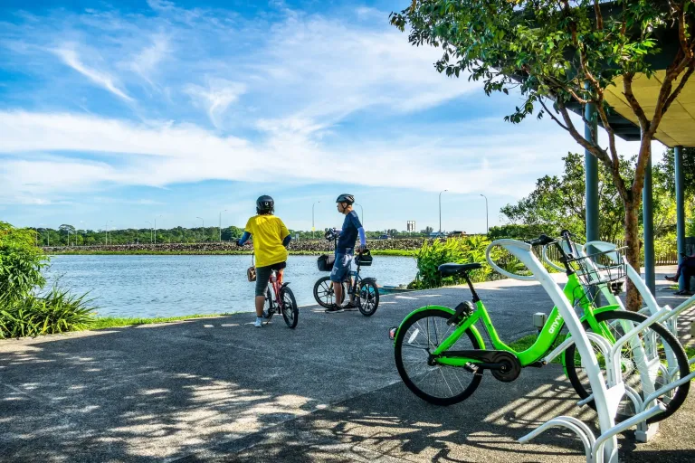 Cycling at Pulau Ubin