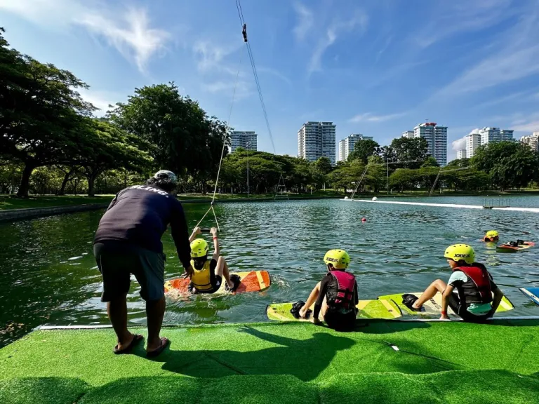 Wakeboarding at Singapore Wake Park