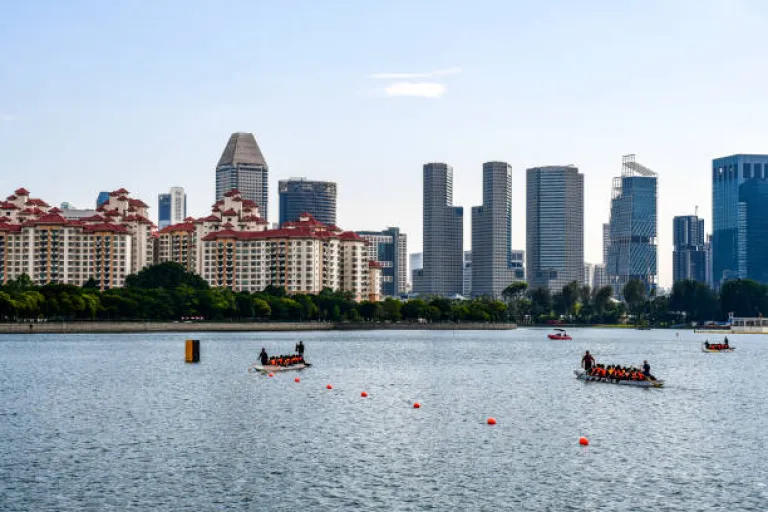 Canoeing at Kallang Basin