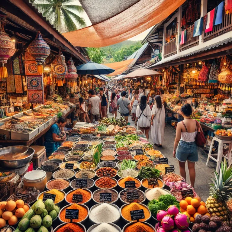 Phi Phi Market in Phi Phi Islands.