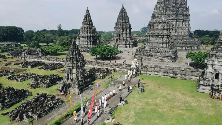 Hindu temple complex in Yogyakarta, Indonesia