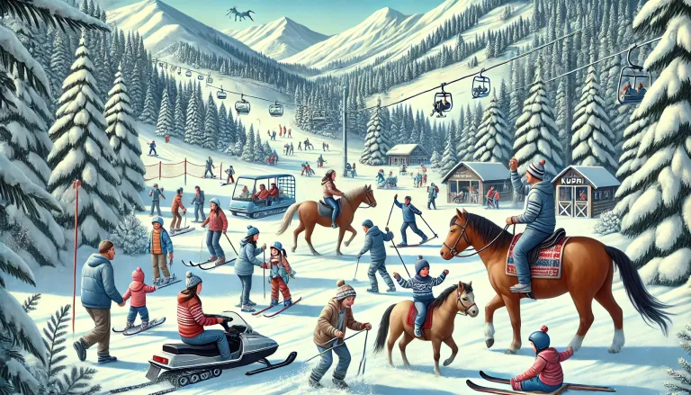 A picturesque winter scene in Kufri.