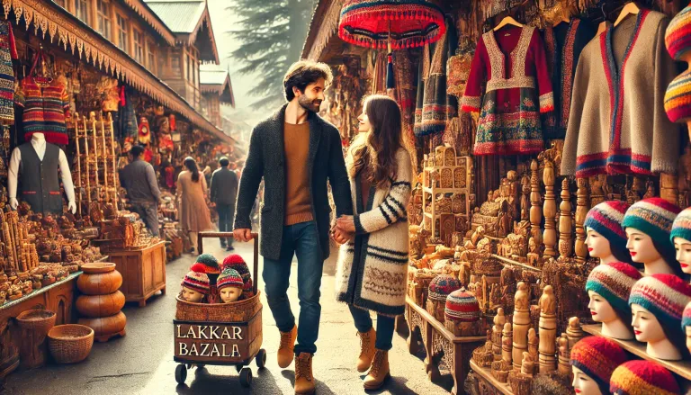 Shopping at Lakkar Bazaar in Shimla.