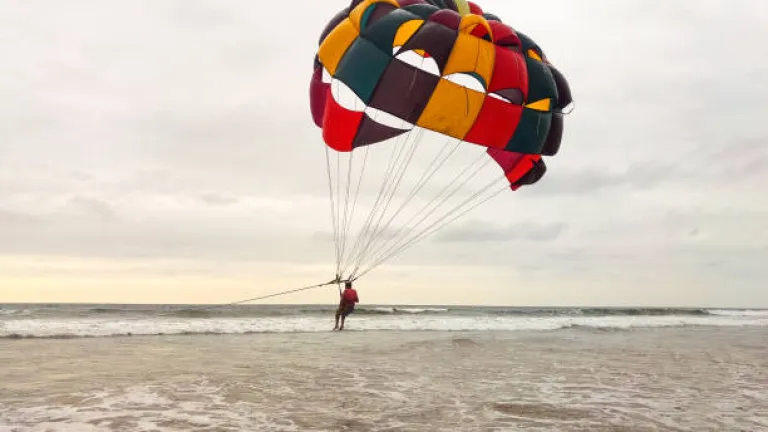 Paragliding Over the Indian Ocean in South Bali