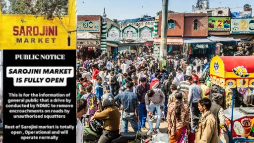 image for article Fact check: Delhi’s Iconic Sarojini Nagar Market Hit by Late - Night Demolition Drive - What Travellers Should Know