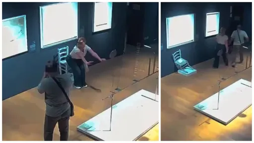 image for article Tourists Break $50k Van Gogh-Inspired Chair while posing for a Photo