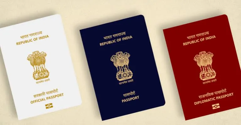 Types of indian passport