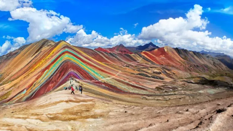 Rainbow Mountain in Cusco, Peru. 