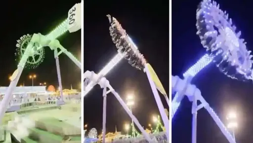 image for article Shocking Video: Saudi Arabia's "360 Degrees" Ride Collapses, Injuring 23