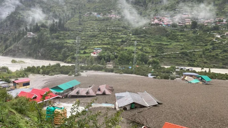 Visuals of Dharali village in Uttarakhand after the flash flood
