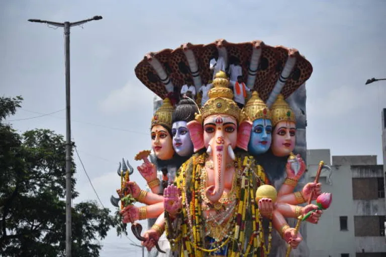  Five-faced Ganapati idol