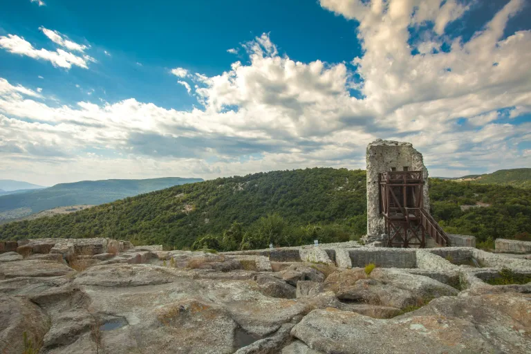 Free Explore the stunning ancient ruins at Perperikon amidst lush landscapes and rocky terrains. Stock Photo