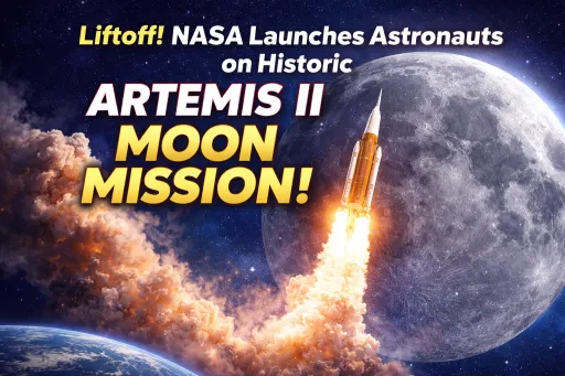 image for article Liftoff! NASA Launches Astronauts on Historic Artemis II Moon Mission