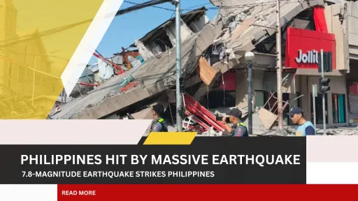 image for article Philippines Earthquake 2026: Powerful 7.8-Magnitude Quake Hits Mindanao, Buildings Collapse and Tsunami Warnings Issued
