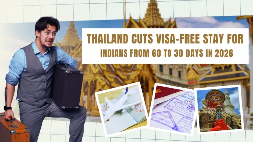 image for article Thailand Cuts Visa-Free Stay for Indians from 60 to 30 Days in 2026: New Travel Rules Explained