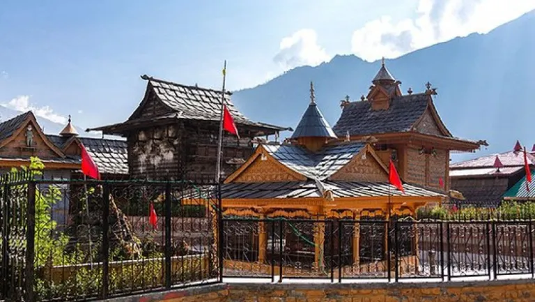 Kinnauri  architectural style in Kalpa, Himachal Pradesh