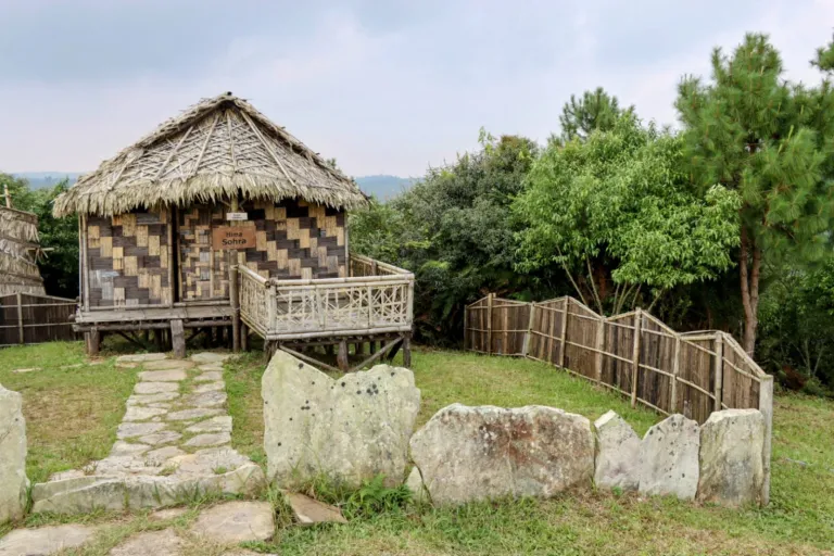 Traditional Khasi homes in Mawlynnong, Meghalaya