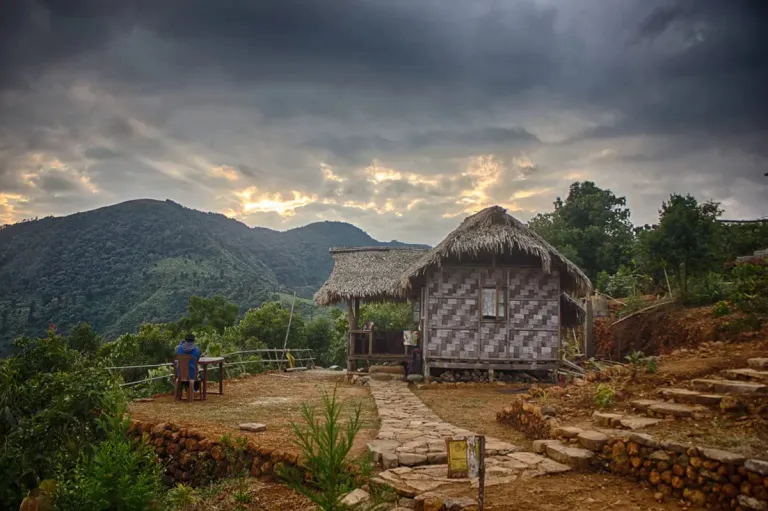 Traditional Khasi architecture in Kongthong, Meghalaya